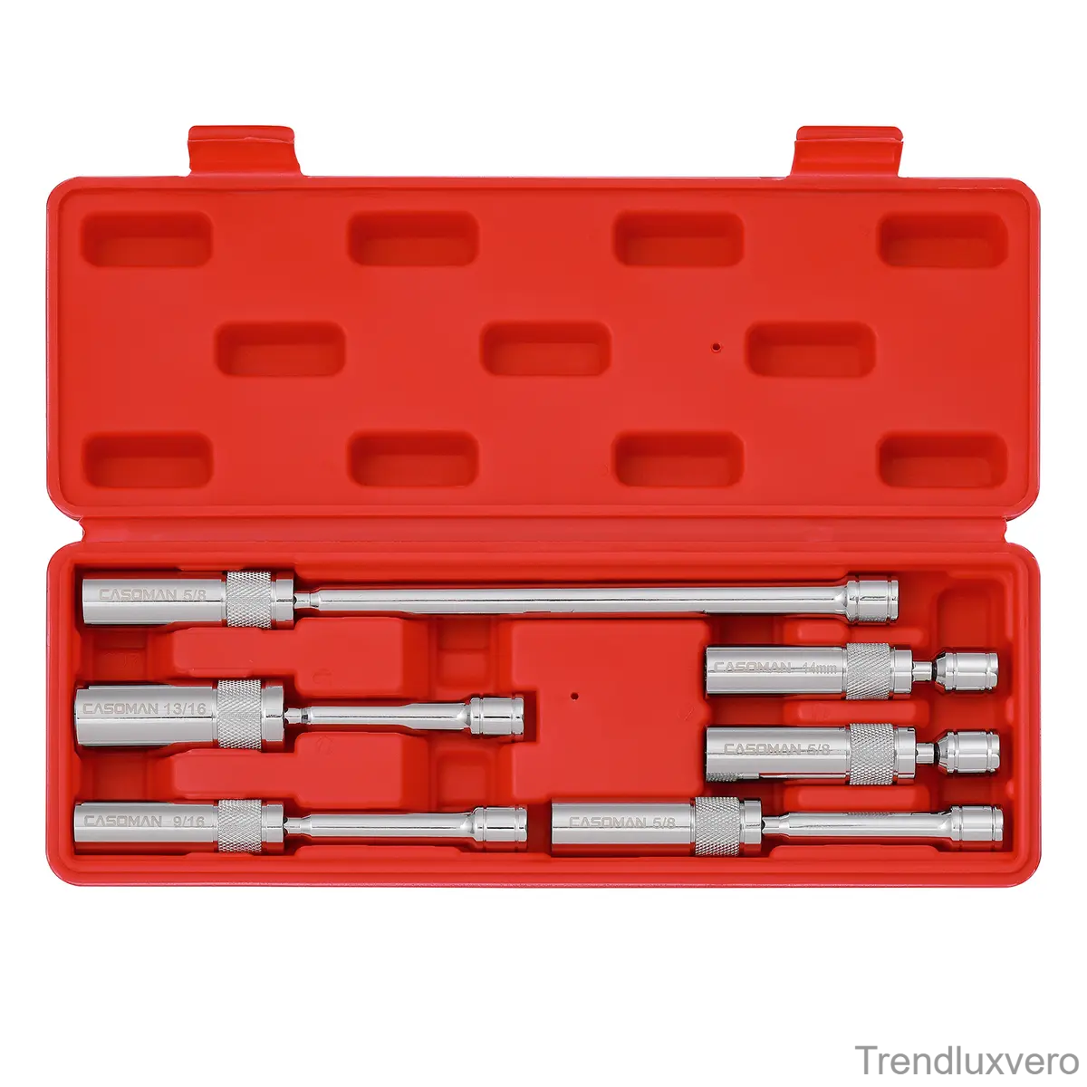 6PCS Magnetic Swivel Spark Plug Socket Set – 3/8" Drive Thin Wall, 12-Point CR-V Steel