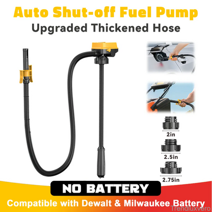 Cordless Fuel Transfer Pump for Dewalt 20V & Milwaukee 18V Batteries – 3.2 GPM Portable Gas, Diesel & Oil Transfer Pump